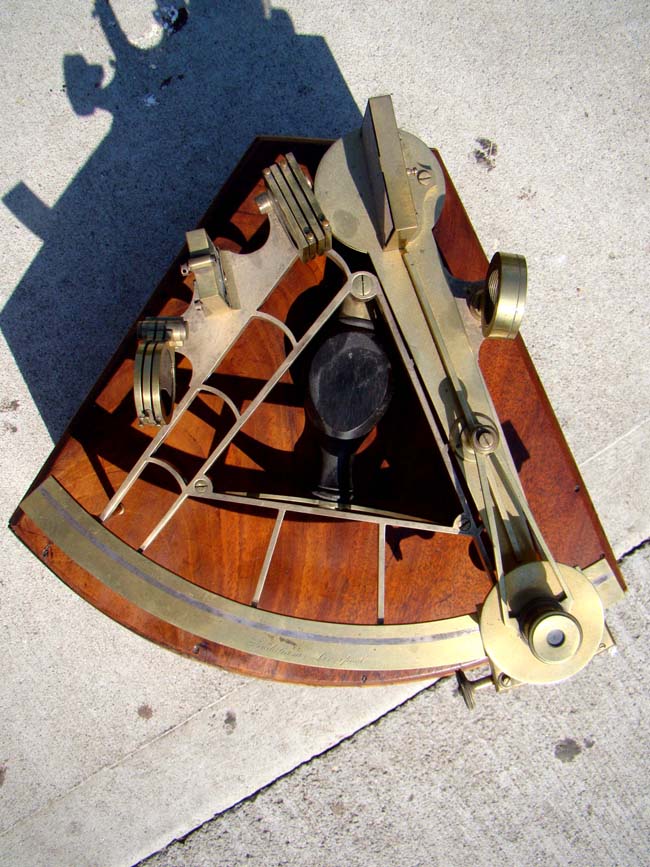 A cased Henry Frodsham of Liverpool brass sextant circa 1840